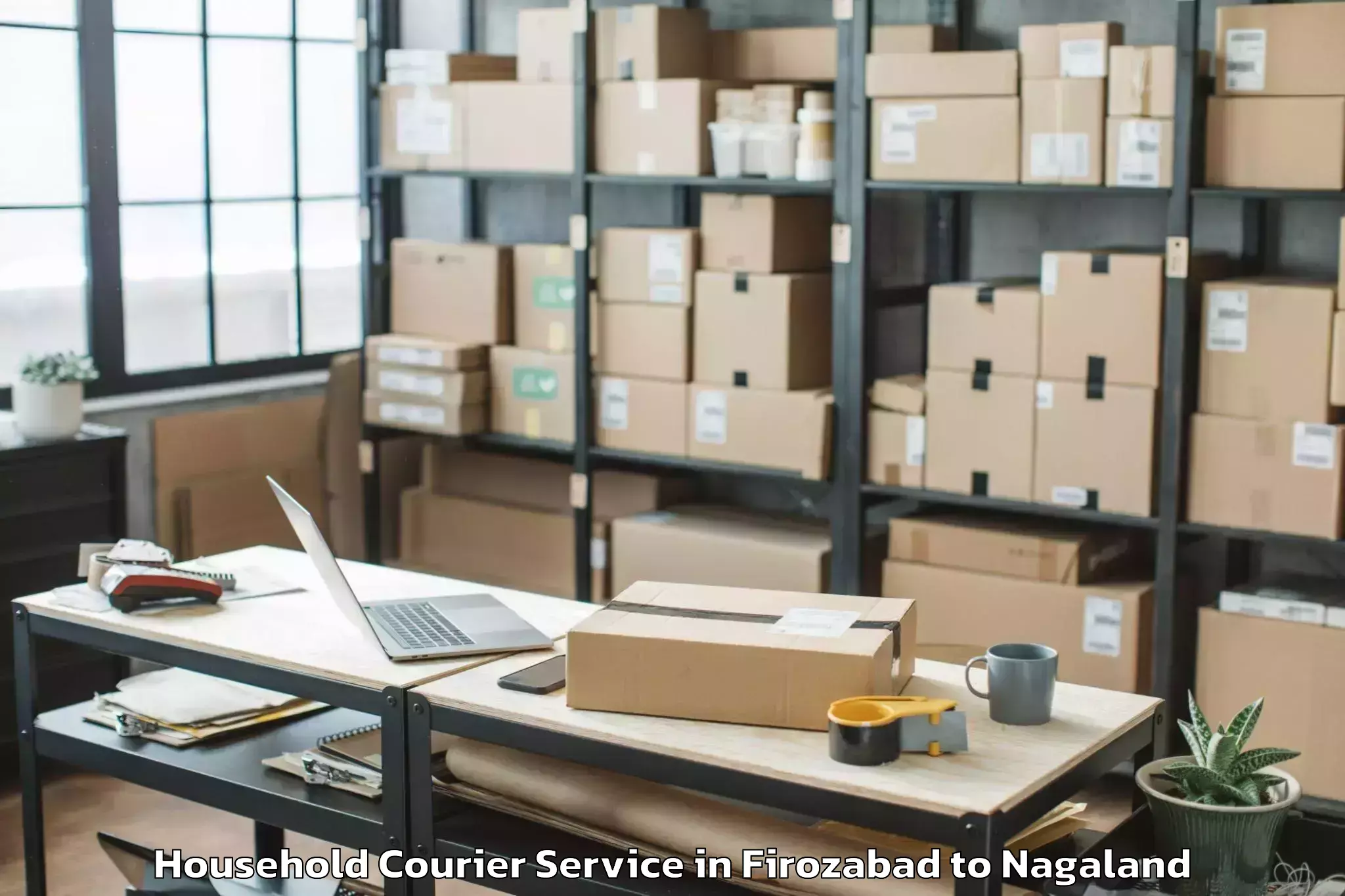 Reliable Firozabad to Zuketsa Household Courier